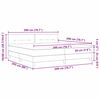 vidaXL Box spring seng med pude med hovedg&aelig;rde Creme 200 x 200 cm Stof