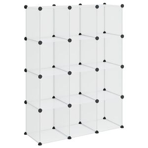vidaXL kubeformede opbevaringskasser 12 stk. PP transparent
