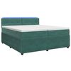 vidaXL Boxmadras med topmadras M&oslash;rkegr&oslash;n 200 x 200 cm Fl&oslash;jl