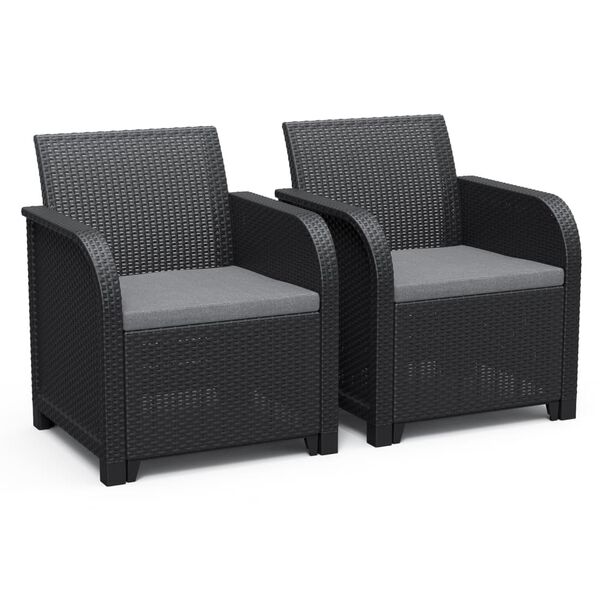 Keter havestole 2 stk. Rosalie grafitgr&aring;