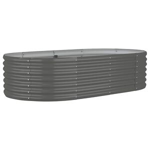 vidaXL plantekrukke 152x80x36 cm galvaniseret st&aring;l gr&aring;