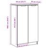 vidaXL skoreol 59x35x100,5 cm konstrueret træ gammelt træ-look