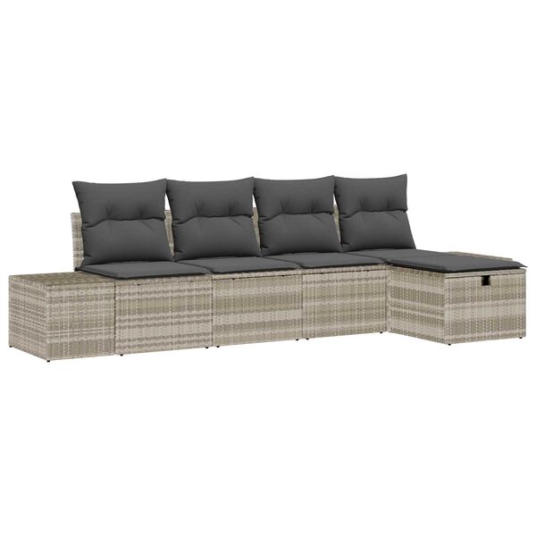 vidaXL Sofa S&aelig;t med pude 6 pcs polyrattan