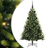 vidaXL Kunstig h&aelig;ngslet juletr&aelig; med 150 LED-lys Gr&oslash;n 150 cm PVC og PE