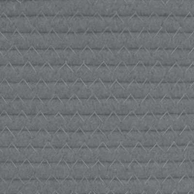vidaXL opbevaringskurv Ø49x65 cm bomuld grå og hvid