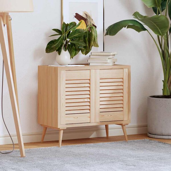 vidaXL skabslåger 2 stk. 39,5x29,5 cm lameldesign massivt fyrretræ