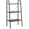 vidaXL stigereol med 3 hylder 56x35x108 cm sort