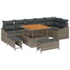 vidaXL Havesofa S&aelig;t 9 stk. Gr&aring; polyrattan