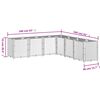 vidaXL plantekasse 160x160x53 cm PP sort