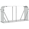 vidaXL br&aelig;ndestativ 180x45x100 cm galvaniseret st&aring;l s&oslash;lvfarvet