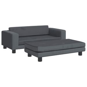 vidaXL hundeseng med forl&aelig;ngelse 100x50x30 cm velour m&oslash;rkegr&aring;