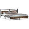 vidaXL sengeramme uden madras 200x200 cm metal r&oslash;get egetr&aelig;sfarve