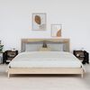 vidaXL sengeborde 2 stk. 40x34x45 cm massivt fyrretræ sort