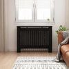 vidaXL Radiatorcover Sort eg 112 x 19 x 81,5 cm Konstrueret tr&aelig;
