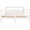vidaXL sengeramme uden madras 135x190 cm massivt fyrretr&aelig; hvid