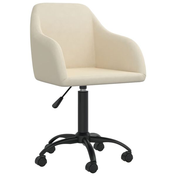 vidaXL drejelige spisebordsstole 6 stk. fl&oslash;jl cremefarvet