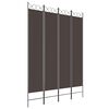 vidaXL 4-panels rumdeler 160x220 cm stof brun