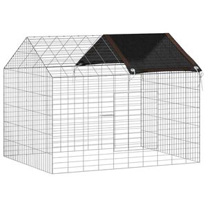 vidaXL Kanin Bur S&oslash;lv 100 x 78 x 78 cm Galvaniseret st&aring;l
