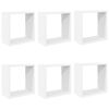 vidaXL v&aelig;ghylder 6 stk. 30x15x30 cm kubeformet hvid