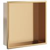 vidaXL brusehylde 32x32x9 cm rustfrit stil b&oslash;rstet guldfarve