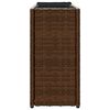 vidaXL plantekasser 2 stk. med 2 potter 90x20x40 cm polyrattan brun