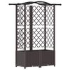 vidaXL H&aelig;vet Bed med Trellis og Tag Brun 122 x 40 x 141 cm PP