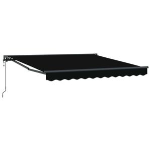 vidaXL Markiseramme Sort 300 x 250 cm Polyester med PU bel&aelig;gning