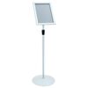 vidaXL Pedestal Plakatstand S&oslash;lv 33 x 33 x 126 cm PVC og St&aring;l