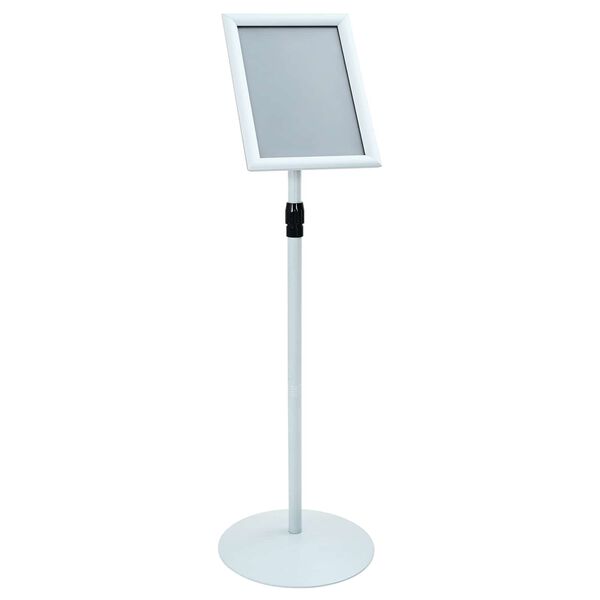 vidaXL Pedestal Plakatstand S&oslash;lv 33 x 33 x 126 cm PVC og St&aring;l