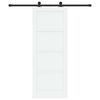 vidaXL Skyded&oslash;r 78 x 202 cm Konstrueret tr&aelig; Hvid og sort