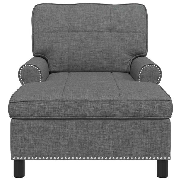 vidaXL Chaise Lounge med pude M&oslash;rkegr&aring; 91 x 157 x 91 cm Stof