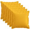 vidaXL Pude 6 stk. HOUTEN Lys Gul 30 x 30 cm Faux Linned