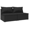 vidaXL lounges&aelig;t til haven 2 dele med hynder polyrattan sort