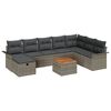 vidaXL Havesofa S&aelig;t 9 stk. Gr&aring; polyrattan