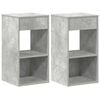 vidaXL sengeborde med skuffe 2 stk. 35x34x66,5 cm betongr&aring;