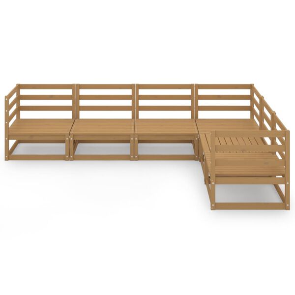 vidaXL lounges&aelig;t til haven 6 dele massivt fyrretr&aelig; gyldenbrun