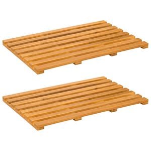 vidaXL Badem&aring;tte 2 stk. Naturfarvet 56 x 37 cm Massivt Akacietr&aelig;