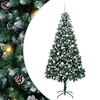 vidaXL Kunstigt juletr&aelig; med stativ Gr&oslash;n 210 cm PVC og St&aring;l og Plastik