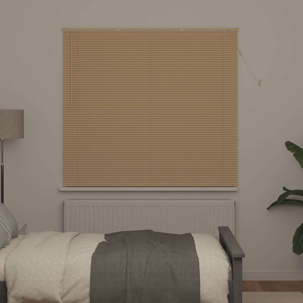 vidaXL Persienner Indstillelig Lys Brun med M&oslash;nster 150 x 160 cm PVC