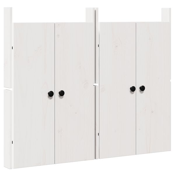 vidaXL K&oslash;kkend&oslash;r MEPPEL 2 pcs Hvid 50 x 9 x 82 cm Massivt fyrretr&aelig;