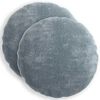 vidaXL Pudebetr&aelig;k 2 stk. HEERLEN Lysebl&aring; &Oslash; 60 cm Chenille Stof
