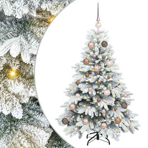 vidaXL Kunstigt juletr&aelig; med 150 LED'er Hvid 120 cm PE og PVC