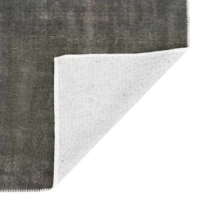vidaXL gulvtæppe vaskbart og foldbart 160x230 cm polyester gråbrun