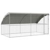 vidaXL Hundehus 2 stk. S&oslash;lv 4 x 2 x 2 m Galvaniseret st&aring;l