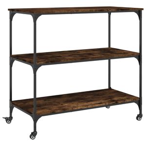 vidaXL k&oslash;kkenvogn 102x50x95 cm konstrueret tr&aelig; r&oslash;get egetr&aelig;sfarve