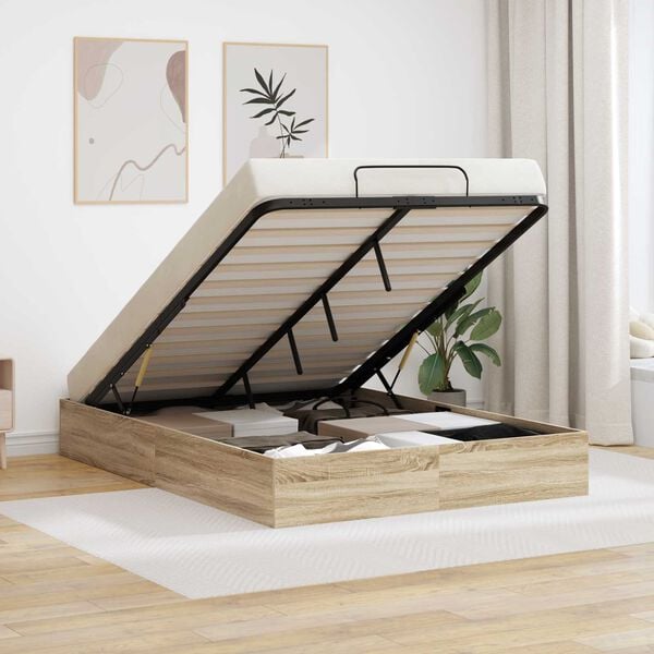 vidaXL Ottoman Sengestel Sonoma eg 203 x 120 x 25 cm Konstrueret tr&aelig;