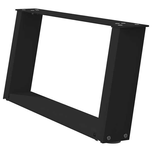 vidaXL sofabordsben U-formet 2 stk. sort 60 x (30-31) cm stål