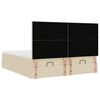 vidaXL osmannisk sengeramme med madrasser 160x200 cm stof cremefarvet
