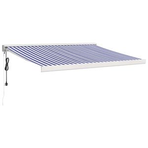 vidaXL foldemarkise 5x3 m stof og aluminium cremefarvet