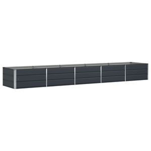 vidaXL Plantekasse Antracit 400 x 80 x 45 cm St&aring;l